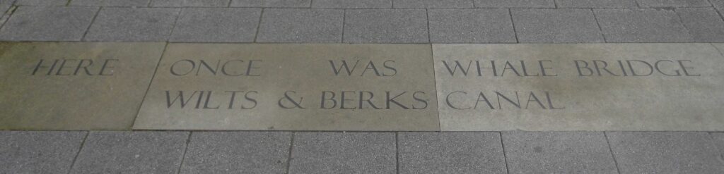Whalebridge pavement marker on Fleming Way, Swindon