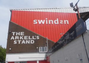 The Arkell's stand at the County Ground in Swindon