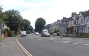 A view of County Road Swindon