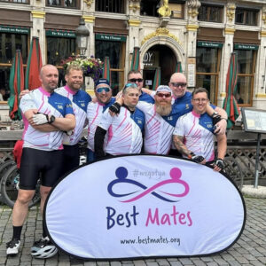 Best Mates Riders Raise £20k - the London to Brussels bike ride team