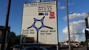 The Magic Roundabout sign
