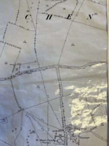 1873-1893 map section showing the named trackway